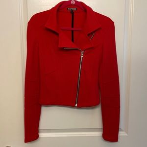 Express asymmetrical zip jacket size XS